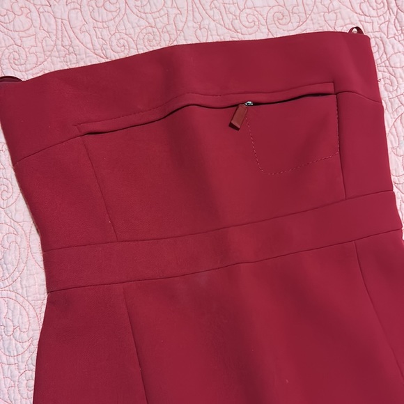 PRADA! Vintage Red strapless dress with front pocket. Size 44 - Picture 3 of 5